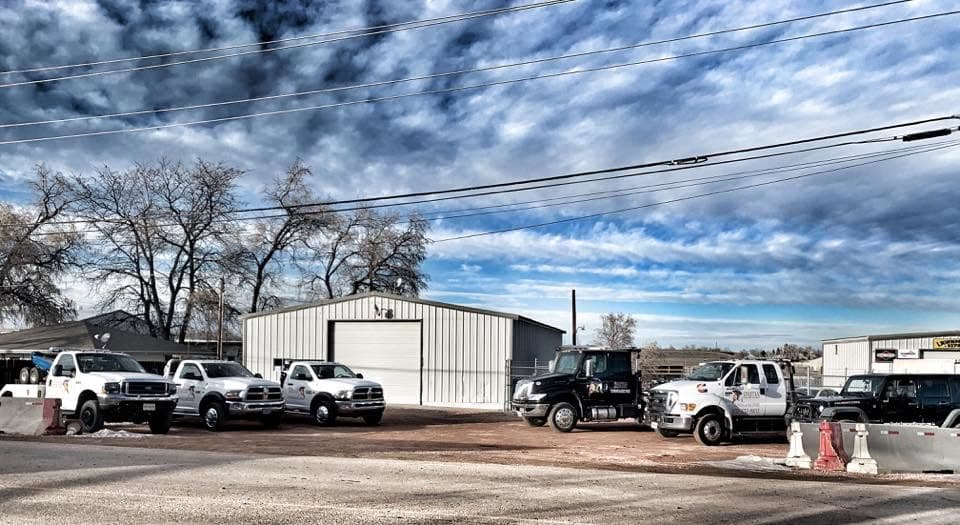 The Berthoud facility with trucks parked out front